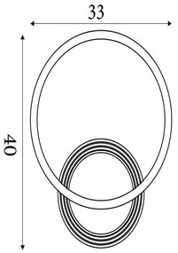 Searchlight 13650BK - Plafoniera LED dimmerabile CONTOUR LED/24W/230V 3000K