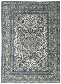 Kashan Tappeto 340x240 Beige (Iran) Annodato A Mano
