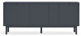 Cassettiera bassa grigio scuro 180x76 cm Corvo - Teulat