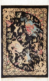 Ghom Tappeto 90 x 60 (Iran) Annodato A Mano