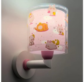 Dalber 41769S - Lampada da parete per bambini KAWAII FRIENDS 1xE27/15W/230V rosa