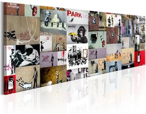 Quadro Art of Collage  Banksy II  Colore colorful, Dimensioni e Misure 135x45