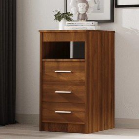 Cassettiera Rovere Marrone 40x50x76 Cm İn Legno Multistrato /