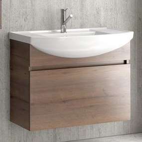 Mobile bagno 80 cm sospeso con cassetto scorrevole BN-80B - KAMALU