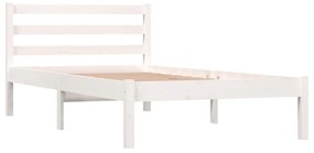 Giroletto bianco in legno massello di pino 90x190 cm single