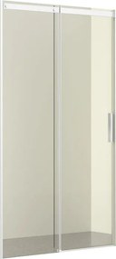 Porta doccia scorrevole L 119-121 cm x H 195 cm, per nicchia in vetro trasparente SP. 6 mm, profilo bianco