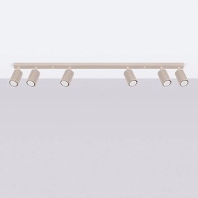 Faretto grigio tortora in metallo 6,5x117 cm Gleam – Sollux