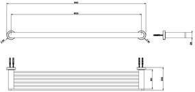 Mensola a parete 45 cm cromo Emporio 38947 Gessi