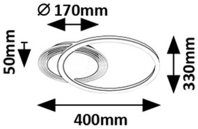 Rabalux 71368 - Plafoniera LED KERSTIN, 24W, 230V, 3000K