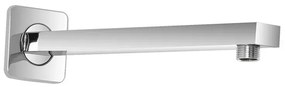 Kit doccia braccio 25 cm e soffione rettangolare 25x15 cm cromato lucido