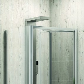 Box doccia 90x80cm porta 90cm a libro modello KM4000S - KAMALU