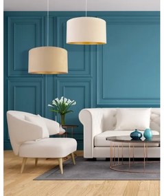 Duolla - Lampadario a sospensione con filo ROLLER 1xE27/40W/230V diametro 40 cm color crema