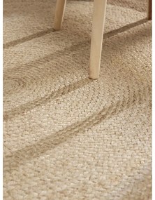 Tappeto rotondo greige in iuta reversibile e tessuto a mano ø 240 cm Jutta Greige – Hanse Home
