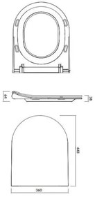 Cersanit K701-104 - WC sospeso con sedile CITY OVAL in ceramica/bianco