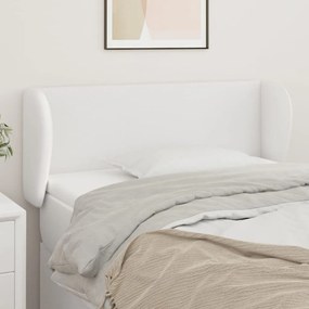 Testiera Ad Orecchio Bianca 103x23x78/88 Cm İn Similpelle /