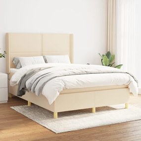 Giroletto A Molle Con Materasso Crema 140x200 Cm İn Tessuto /