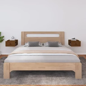 Comodini a muro 2 pz miele 40x29,5x22 cm