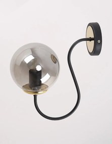 Lampada da parete nera/grigia ø 15 cm Oslo – Squid Lighting