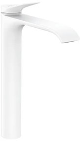 Rubinetto per lavabo getto a cascata d'acqua Vivenis bianco verniciato opaco HANSGROHE H 33.7 cm
