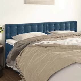Testiere 2 Pz Blu Scuro 100x5x78/88 Cm İn Velluto /