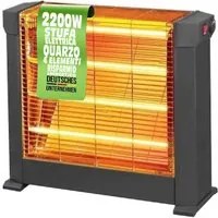 Stufa elettrica Super Potente 2200 watt KS-2760 a quarzo 4 Elementi - Doppia Reg.