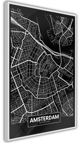 Poster City Map: Amsterdam (Dark)