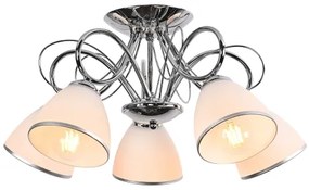 Brilagi - Lampadario a plafone FRED 5xE27/60W/230V Ø 59 cm cromo lucido