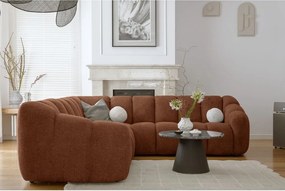 Divano angolare color terracotta Shell – Miuform