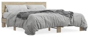 Giroletto Rovere Sonoma 160x200 Cm İn Legno Multistrato Metallo /