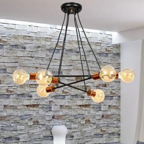 Lampadario a Sospensione BRAVO 6 BLACK