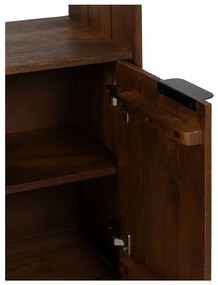 Libreria marrone in mango massiccio 60x190x30 cm Sagara – Ixia