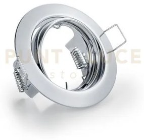 Jura faretto da incasso rotondo orientabile cromato d. 8,3cm attacc...
