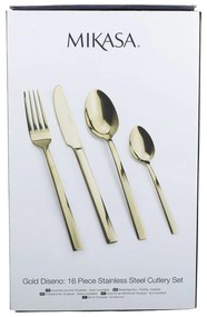 Set di posate in acciaio inossidabile da 16 pezzi in colore oro Mikasa Diseno - Kitchen Craft