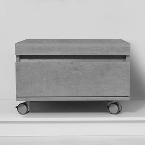 Cassettiera su ruote 58 cm colore grigio cemento