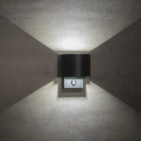 Kanlux 28995 - Lampada da parete LED per esterni con sensore REKA LED/7W/230V IP54 antracite