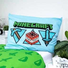 Biancheria da letto per bambini in cotone per letto singolo 140x200 cm Minecraft - Jerry Fabrics