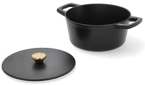 Pentola in ghisa con coperchio incluso adatta all'induzione 3,6 l – Holm