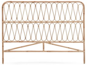 Kave Home - Testiera Caterina in rattan finitura naturale per letto da 150 cm