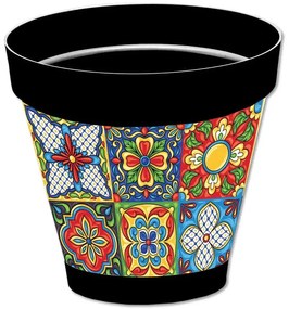 Vaso Sicilia antracite D.14 diversi decori, Corfù