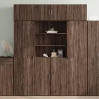 Credenza Rovere Marrone 80x42,5x185 cm in Legno Multistrato 3281384