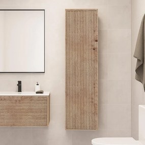 Colonna per mobile bagno PORTOFINO 1 anta P 16 x L 33.7 x H 139 cm rovere oro