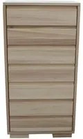 Cassettiera classica 7 cassetti in legno massello grezzo 70x45x137 - Mobili 2G