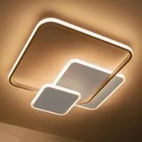 Lampada soffitto geometrica plafoniera moderna LED 48W 3 quadrati luminosi luce parete bagno cucina ufficio 230V 3000K