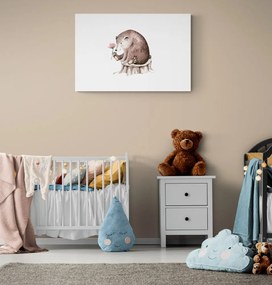 Quadro su tela – Orsetto con fiore