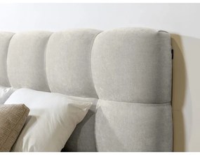 Letto matrimoniale imbottito grigio chiaro rete inclusa 180x200 cm Kumo - Bobochic Paris