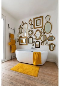 Tappeto da bagno giallo ocra 100x60 cm Riva - Tiseco Home Studio
