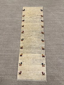 Gashguli Tappeto 40 x 130 Beige (Iran) Annodato A Mano
