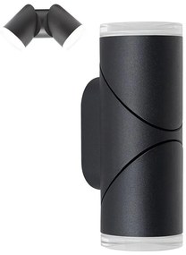 Prezent 28210A - LED Luce Spot a parete da esterno AKARA 2xLED/5W/230V IP65 nero