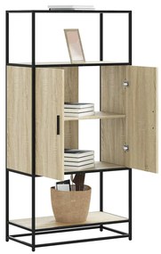Credenza Rovere Sonoma 68x35x139 Cm Legno Multistrato Metallo /