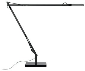 Flos Kelvin Edge Con Base Lampada Da Tavolo orientabile con doppio braccio a luce diretta in alluminio nero lucido